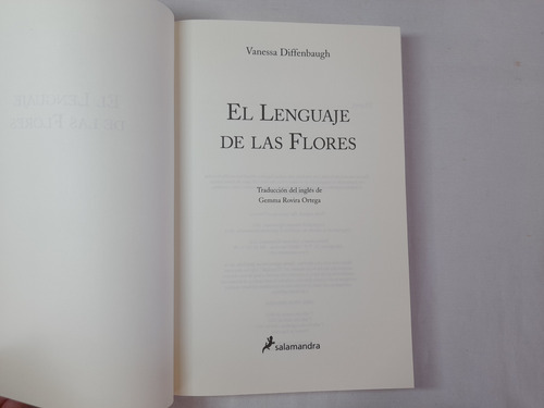 El Lenguaje De Las Flores, Vanessa Diffenbaugh. W (Usado)