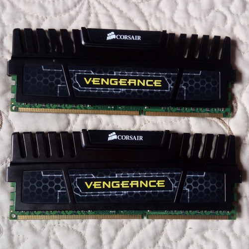 Imagem 3 de 5 de Memoria Ram 8gb (2x4gb) Ddr3 Corsair 1600mhz Vengeance Black