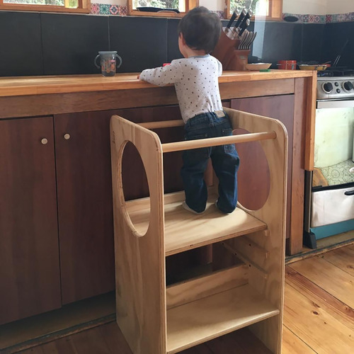 Imagen 6 de 9 de Torre De Aprendizaje Montessori Para Niños Desde 12 Meses