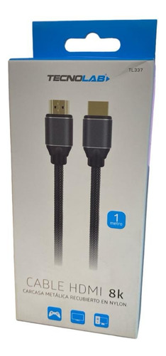 Excelente Cable Hdmi A Hdmi Tecnolab 1 Metro 8k