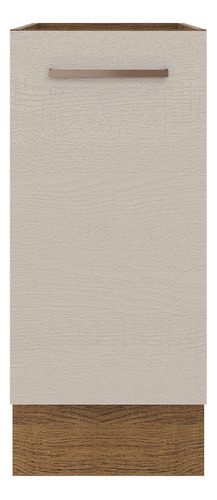 Gabinete Bajo Cocina Madesa Agata 60cm 1 Puerta Sin Encimera Color Marrón/Crema