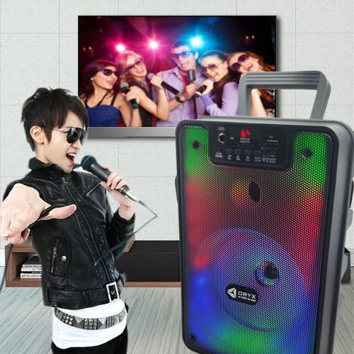 Parlante Portatil Usb Sd Mp3 Bluetooth Karaoke + Microfono