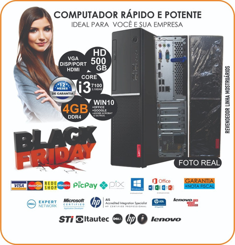 Lenovo V520s Core I3 7100 4gb Ddr4 500gb - Novo (mostruario)