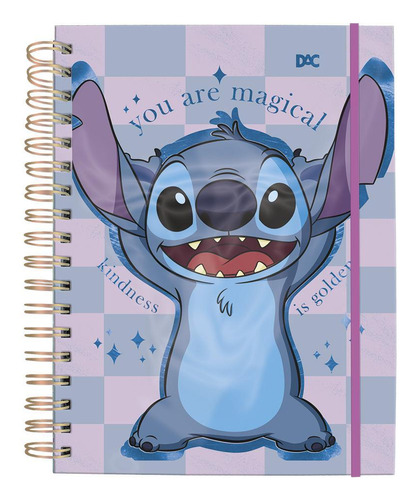Caderno Smart Universitário Disney Stitch 80 Folhas Dac 4074
