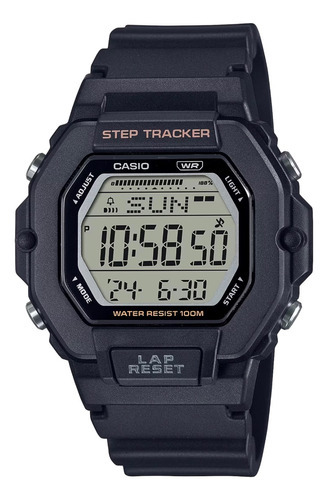Reloj Casio Digital Step Tracker Parahombre Lws-2200h-1av Ts Color de la correa Negro Color del bisel Negro