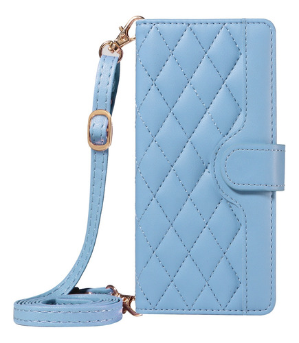 Funda Tipo Cartera De Piel Sintética Con Tapa Para Samsung Galaxy Serie S Con Pulsera, Correa Para El Hombro, Ranura Para Tarjetas, Soporte, Etc., Col