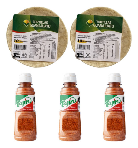 Pack México Tajín Guanajuato: Tajín Clásico Y Tortillas Maíz