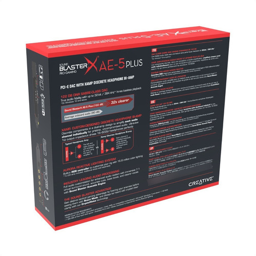 Placa De Sonido Creative Sound Blasterx Ae-5 Plus - Flex