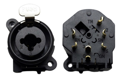 Imagem 3 de 3 de Conector Combo Xlr Canon Fêmea P10 Painel Medusa Kit Com 2