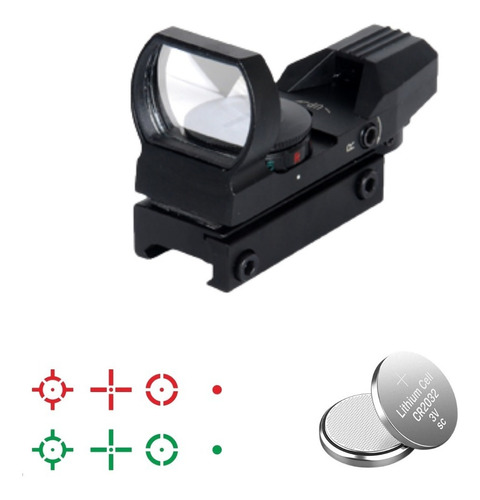 Mira Lancer Reflex Red Green Dot 4 Retículas Holografica Xtc