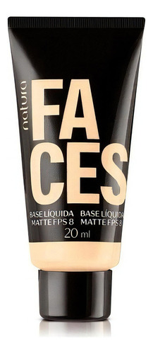 Base de maquillaje líquida Natura Faces, base líquida SPF 8 facetas, tono líquido 10n, 30 ml, 30 g