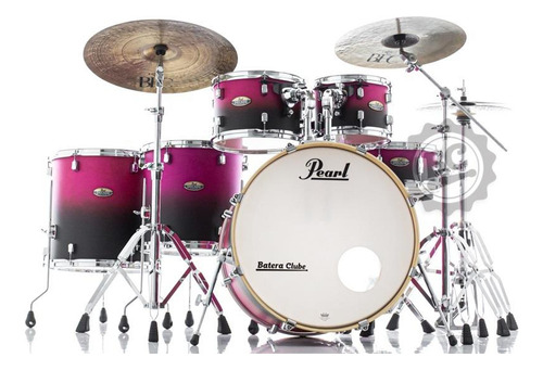 Bateria Pearl Decade Raspberry 20,10,12,14,16 Ferragens