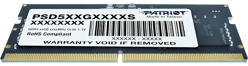 Patriot Signature Line Ddr5 De 8 Gb (1 X 8 Gb) 5600 Mhz Sodi