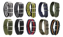 Comprar Mallas Correas Nato De Naylon 22mm Para Relojes Colores