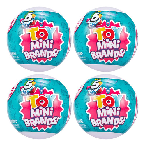 5 Cápsulas Surprise Toy Mini Brands, Paquete De 4 Unidades,