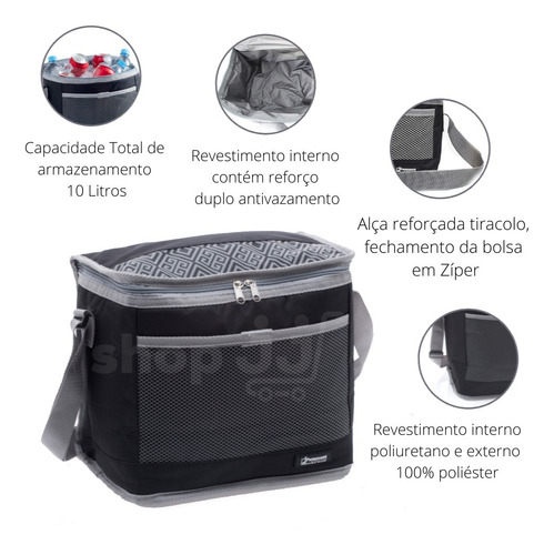 Imagem 4 de 7 de Bolsa Térmica Pratic Cooler 10 Litros Com Alça Paramount