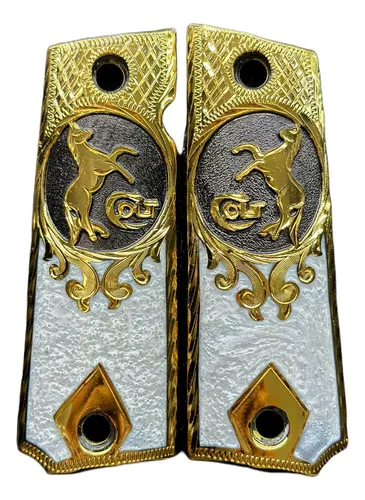 comprar Cacha Colt 1911 Caballo Colt Chapa Y Níquel Con Tornillos