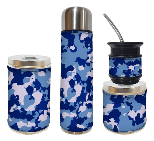 Set Matero 4 Piezas Amntmy Camuflaje Azul Excelente Calidad