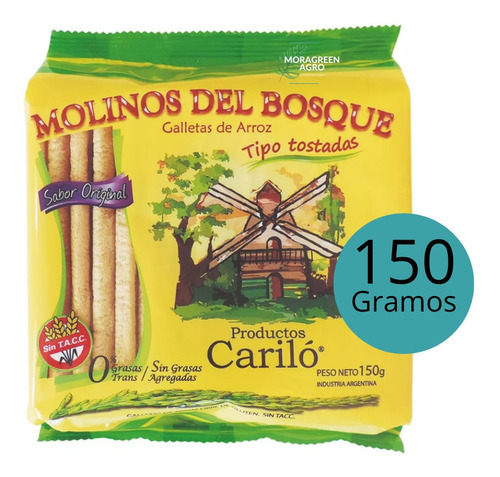 Galletita Molinos Del Bosque De Arroz Original S/tacc 150 g