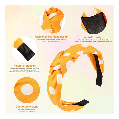 Diyjibb Diademas Nudo Top Mujer - 6pcs Cintillo Ancho