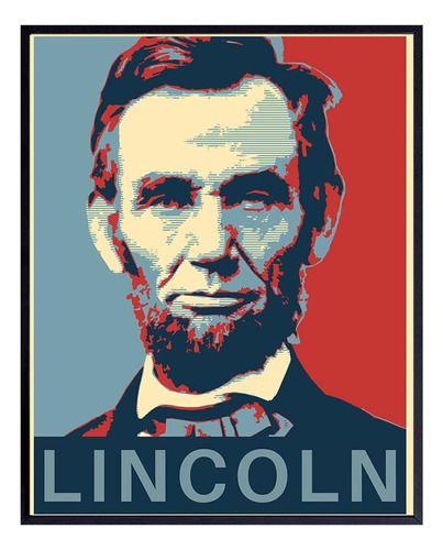Póster De Abraham Lincoln ' Decoración Patriótica De Pared D