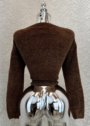 Sueter Cerrado Tejido Chenilla Extra Suave Cuello Redondo