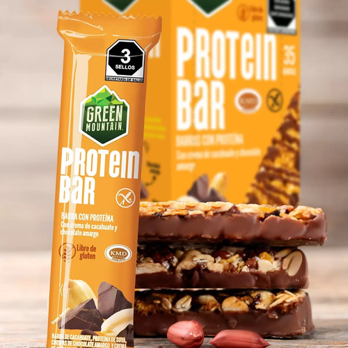 Barras De Proteina Green Mountain Protein Bar 35pzs 40gr Mer