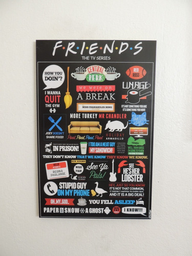 Serie Friends Cuadros Poster En Bastidor Tamaño Xl