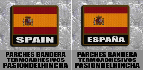 Parche Bandera Con Nombre España