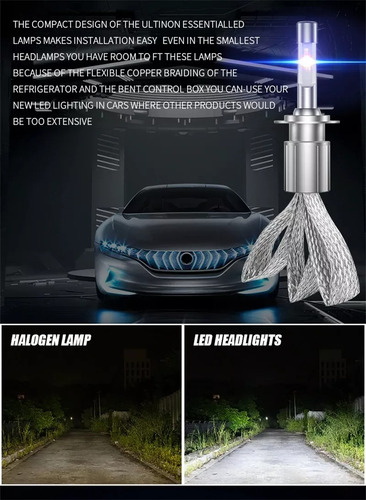 Turbo Led Canbus H1 H3 H4 H7 H11 H13 9005 9006 880 Disipador