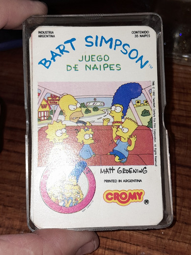 Cromy Naipes Burt Simpson Año 1992 Naipes 32 Unidades +plus