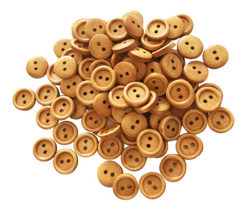 100 Piezas De Botones De Mixtos Color 13 Mm 15 Mm 2 Agujeros