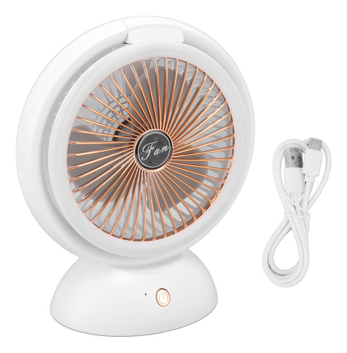 Ventilador Plegable Con Luz Led 2 En 1, Luz Cálida, Bajo Niv