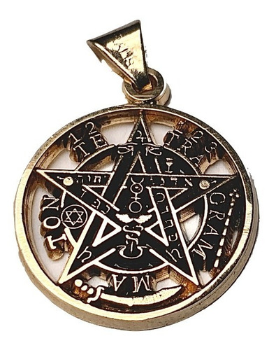 Dije  Pentagrama Amuleto Protección Acero Ritualizado