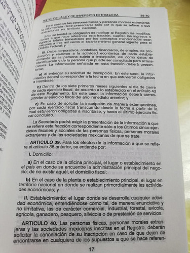 Ley Inversión Extranjera 2004 Reglamento (Usado)