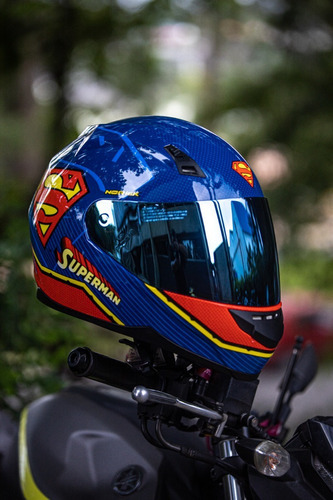 Capacete Norisk Ff391 Stunt Superman Tamanho Do Capacete 56/s Cor Azul