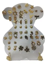 Comprar Soporte Acrilico Joyas Aretes Diseños+ Incluye Aretes