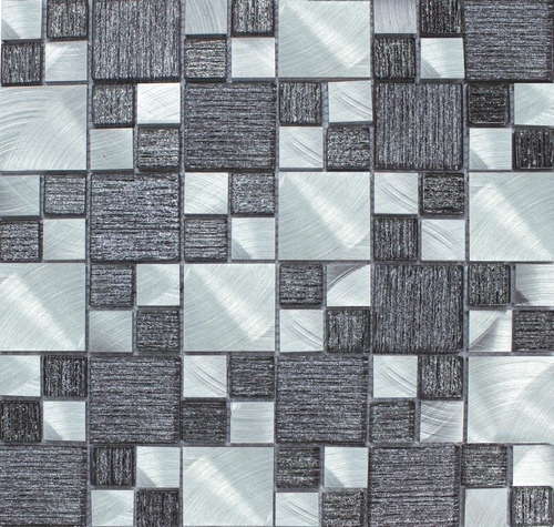 10 X Malla Mosaico Decorativa Cenefa Vidrio Negro Jasna Dark