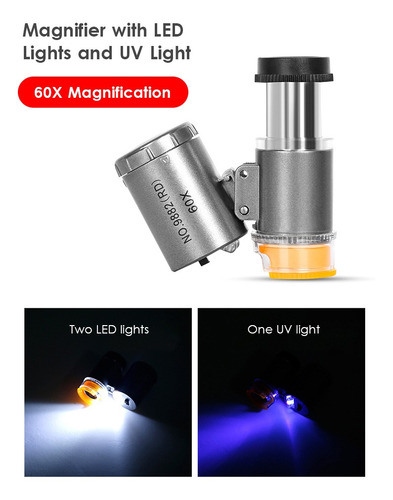 Lupas De Aumento Uv Gemologists 60x Hobbyists 2