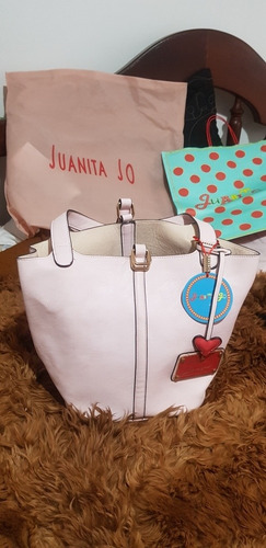 Cartera Juanita Jo. Rosa. Y Comor Baige Talles S