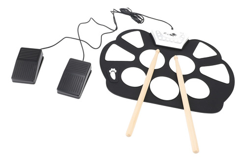 Tambor Electrónico De Silicona Plegable Portátil Enrollado A
