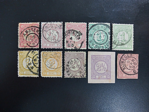 Países Bajos, Serie Yv 30-33 + Varied 1876-1894 Usada L17464