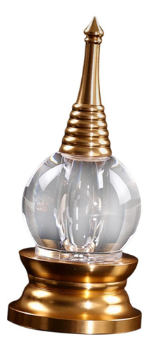 Sarira Stupa Aleación Cristal Budismo Estatuilla Baratijas