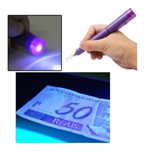 Lápiz Detector De Billetes Falsos Euro Pen Luz Uv Y Tinta 