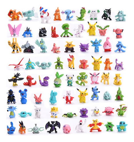 Kit 24 Pokemon 2-3cm Juego Niños Muñecos