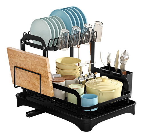 Two-layer Dish Rack Escurridor Trastes Para Platos Drenaje