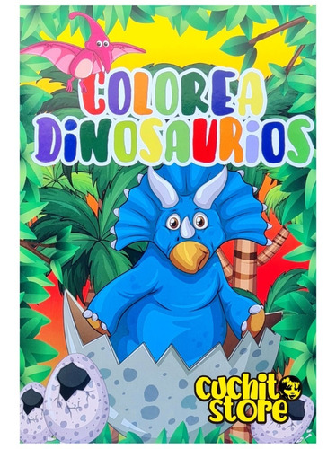 Libro Colorear Dinosaurio Para Pintar Niños Diseño 1