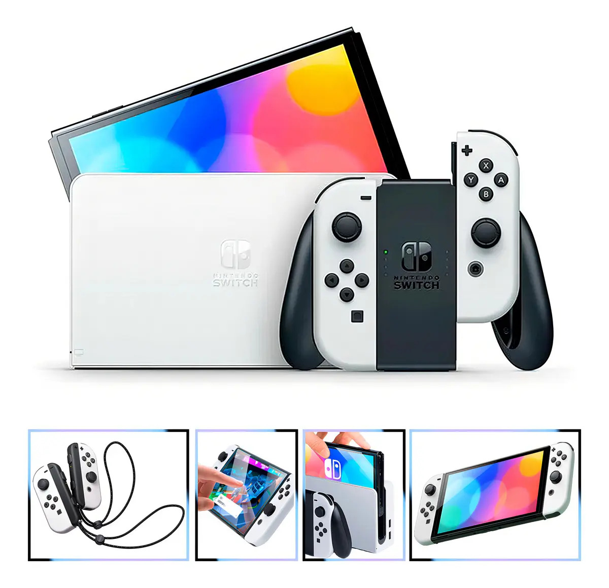 Consola Nintendo Switch OLED Blanca de 64 GB con Pantalla de 7" y Dock
