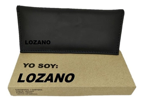 Cartera 100% Piel Dama Apellido Lozano En Caja