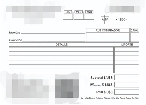 1 Libreta Factura, Recibo (contado Crédito) 10x15